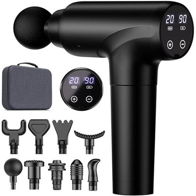 Muscle Massage Gun LCD Display Percussion Deep Tissue Muscle Massager-FGQA