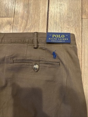 Polo Ralph Lauren Pants Mens 42 B x 34 Brown The Polo Chino
