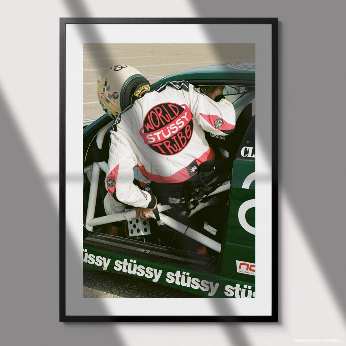Stüssy World Tribe Racing Poster BMW E36 M3 Streetwear Hypebeast