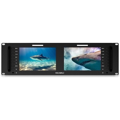 Dual 7  3RU High Resolution LCD Rack Mount Monitor