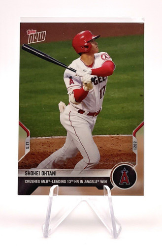 Shohei Ohtani 2021 Topps Now "Crushes MLB-Leading HR" #225 Angels