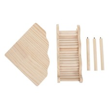 Reusable Wooden Hamster Platform with Ladder for Cage Climbing Exercise