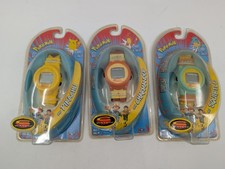 Lot Of 3 Pok mon Pikachu Charmander Squirte Digital C Watch 1999 Nintendo