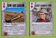 DEADLANDS Doomtown, LUCKY RABBIT'S FOOT & BOW AND ARROW PROMO'S, Unplayed CCG.