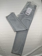 Pistola Jeans Women's 25 Charlie Distressed High Rise Straight Button Fly Light