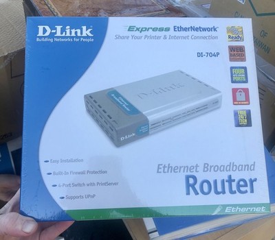 D-Link DI-704P 4-port 10BaseT/100BaseTX Broadband Gateway with Print Server