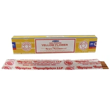 Satya Incense Stick Hand Rolled Yellow Flower Agarbatti Meditation Prayers Puja