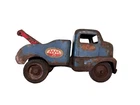 Vintage 1950’s Tonka Stamped Steel  “Official Service” Tow Truck Blue w/Red Boom