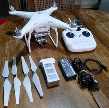 DJI Phantom 3 Standard Quadcopter Camera Drone Bundle - White TESTED 