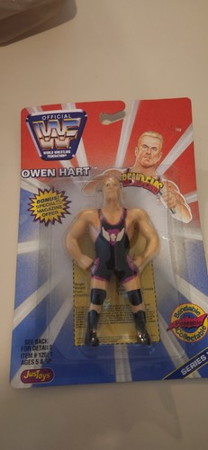 Vintage WWF WWE Bend-Ems Owen Hart Action Figure M...