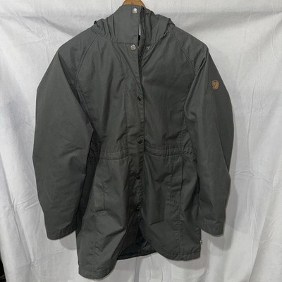 FjallRaven Karla Hydratic G-1000 Hooded Jacket Gray Size Small Vented