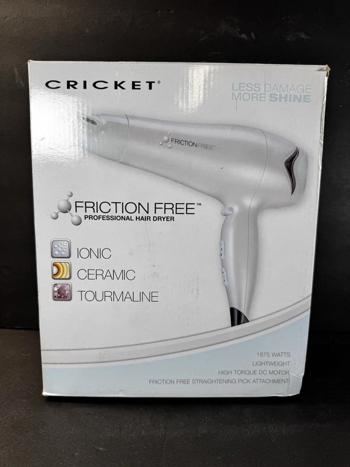 Cricket Professional Hair Dryer Friction Free1875 Watts Ionic Ceramic Tourmaline - Image 2 of 4