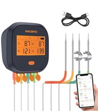 Inkbird IBT-4XS Bluetooth Wireless BBQ Thermometer Grill Smoker 4 Probes