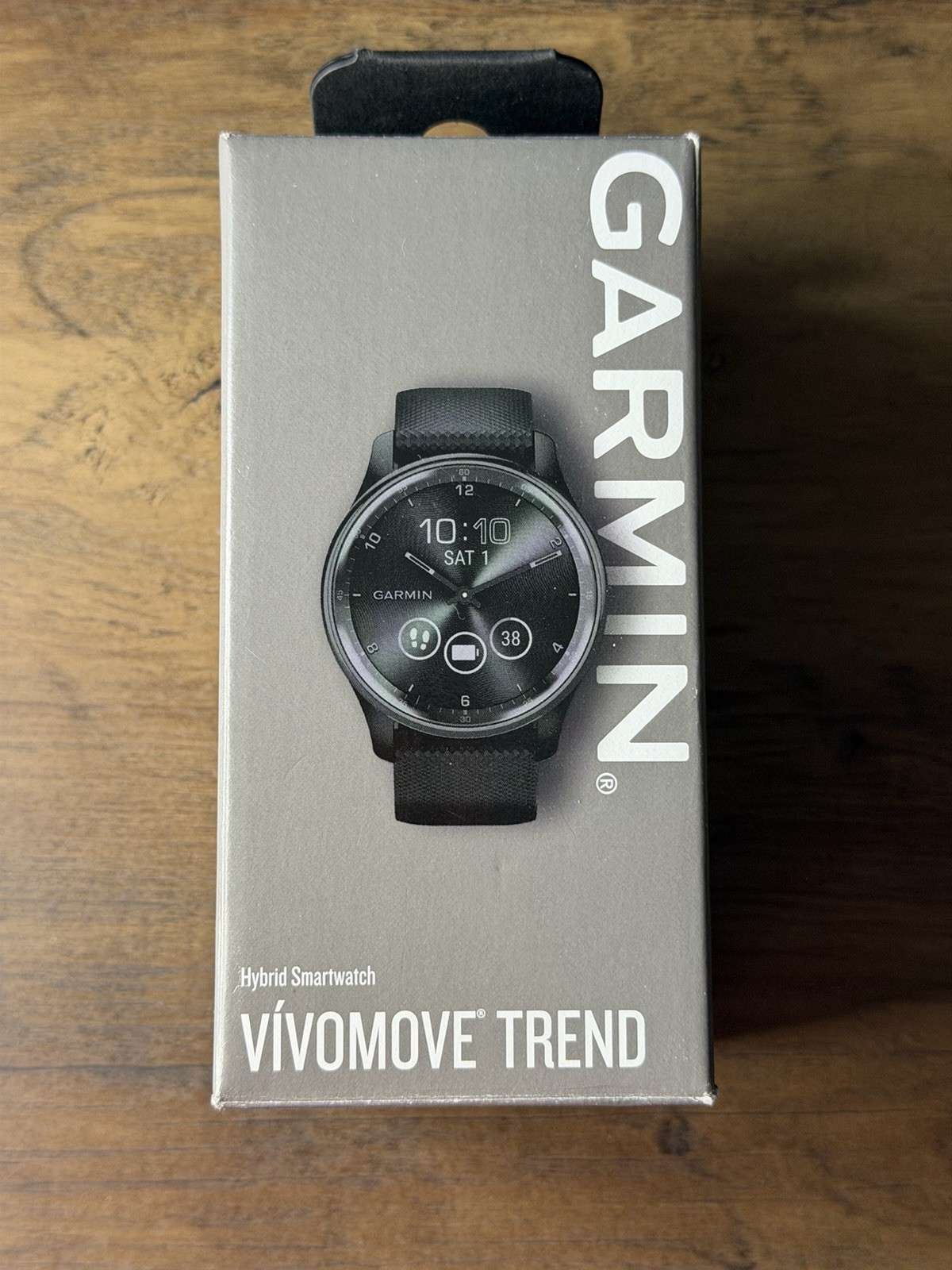 Garmin Vivomove Trend, Hybrid Smartwatch- Slate/Black - Open Box