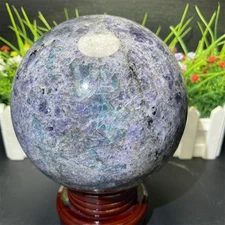 7.7LB 5.3" Natural Cordierite Ball Sphere Healing Crystal Quartz Energy Reiki