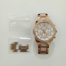 Guess Rose Gold Tone Men's Multifunction Crystal Watch UO291G2
