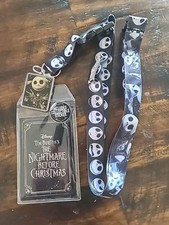 Nightmare Before Christmas Lanyard ID Badge Holder New Disney Jack Skellington