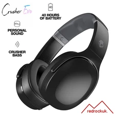 Skullcandy Crusher Evo Wireless Sensory Bass Bluetooth Over Ear Headphones Black - Image 2 of 4