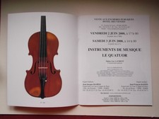 Catalogue instruments de musique (violons surtout ) Hôtel des ventes Vichy 2000