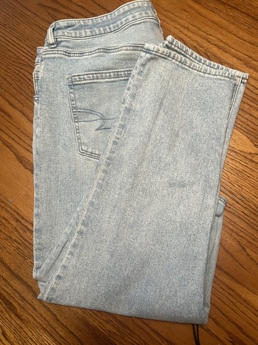 American Eagle Mom Jeans Größe 16 kurze strigide helle Waschung Jeans - Bild 11 von 11