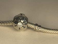 Pandora Aqua Blue Wi Her Snowflake Charm Retired