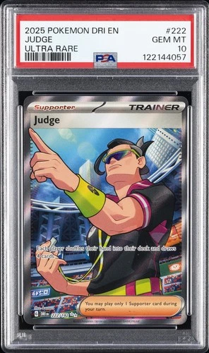 2025 POKEMON DRI EN-DESTINED RIVALS ULTRA RARE #222 JUDGE PSA 10