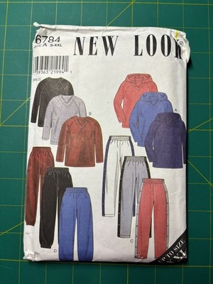Athletic Shirts Pants Size S M L XL XXL New Look 6784 Uncut Pattern