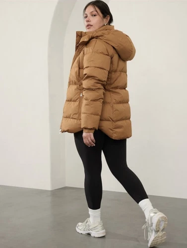 Athleta Downtown Puffer Jacket size M Medium Canyon #659091 - Picture 2 of 7
