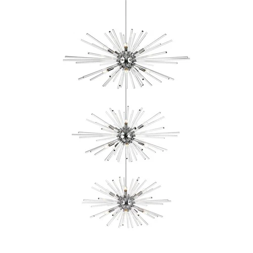 Elegant Lighting Sienna 46" 30-Light Metal/Glass Chandelier in Chrome/Clear - Picture 4 of 9
