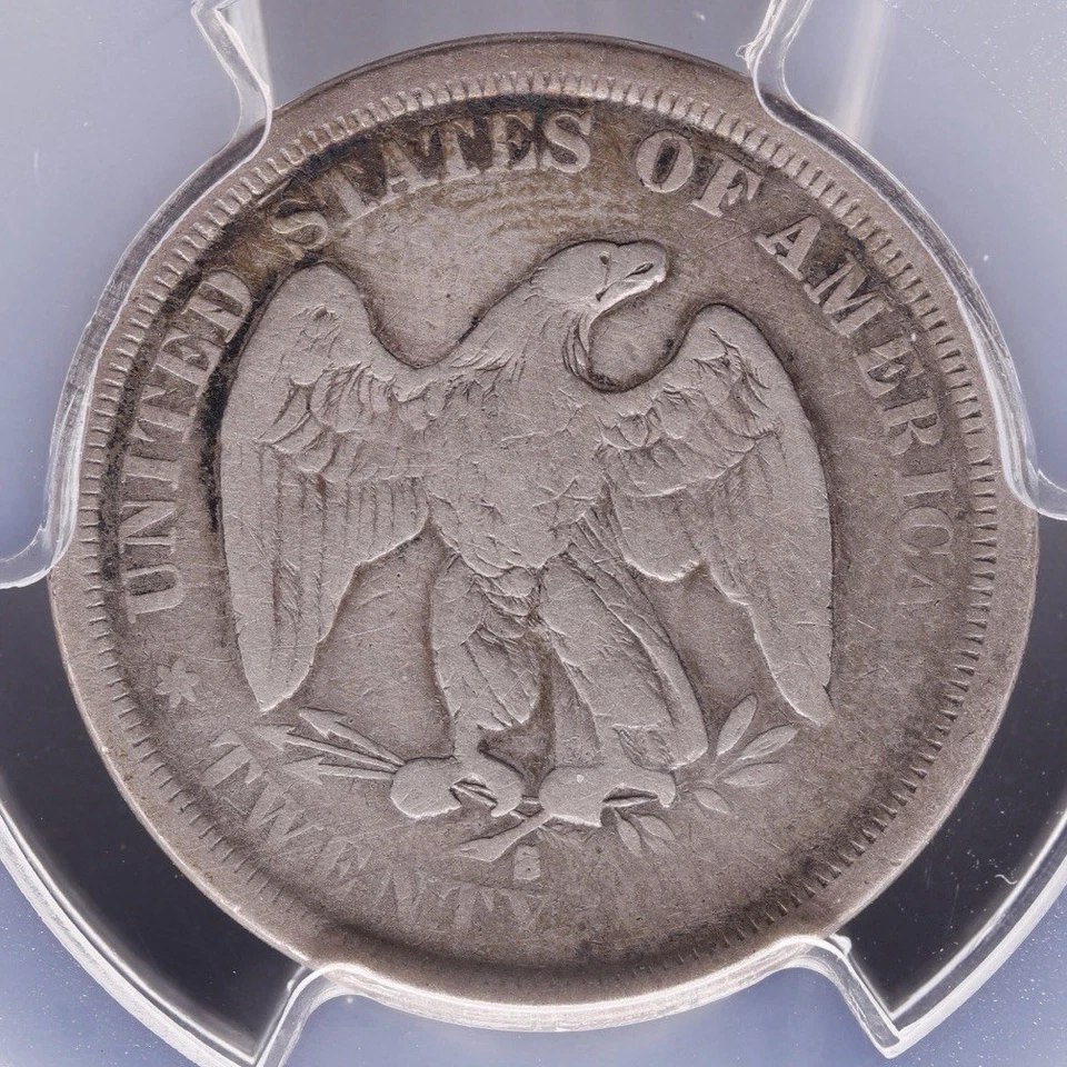 1875-S Twenty Cent Piece PCGS Genuine • Cleaned Fine Details Short-Lived Series - Image 4 of 4