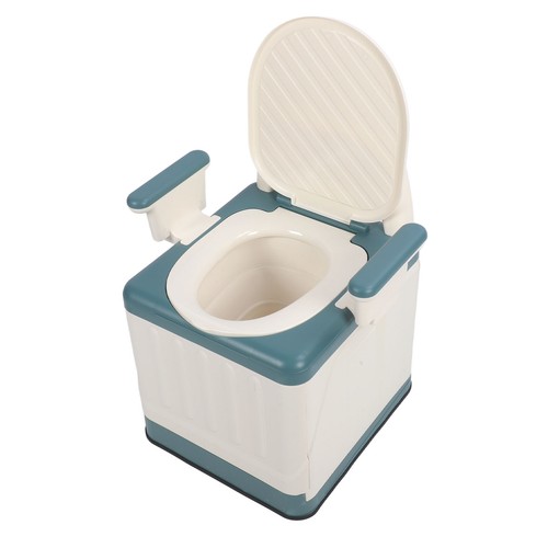 Portable Toilet Odor Proof Foldable Bedside Commode Chair With Armrests For DGD - Picture 19 of 24