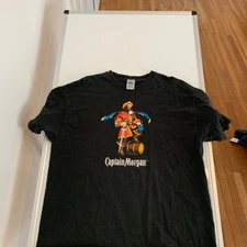 Vintage Captain Morgan Shirt Mens XL Alchol Drinking Promo Moonshine Bootlegger