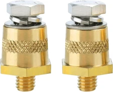 M8 Thread Male Brass Battery Terminal Charging Posts, M8 Battery Post Adapter (+