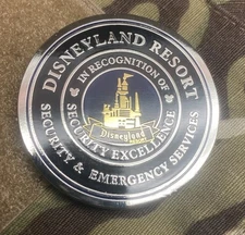 Walt Disney Police K9 Medallion Genuine Challenge Coin Disneyland EOD Anaheim