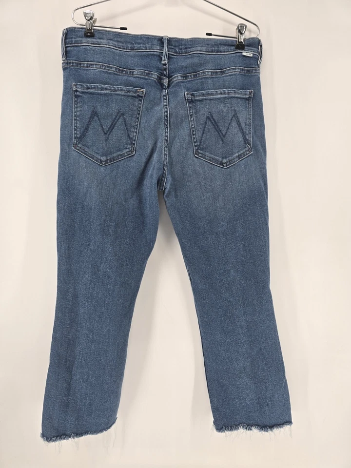 Pantalones de mezclilla Mother The Insider crop Step Fray para mujer talla 33 trazos diferentes lavado Foto 4 de 4