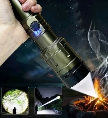 MARKENLOS Firestone🔥LED Outdoor Taschenlampe Feuerlinse Feuerstart Notfall Jungle Wald🏞️