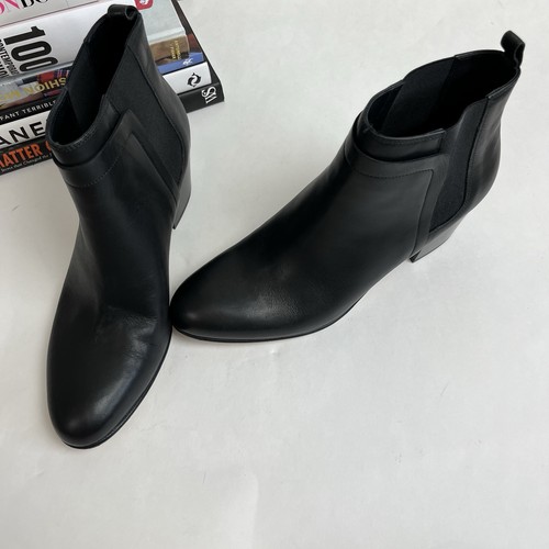 VINCE Boots 8.5 M Black Hallie Leather Ankle Chelsea Bootie Women’s NIB $395 - Picture 9 of 19