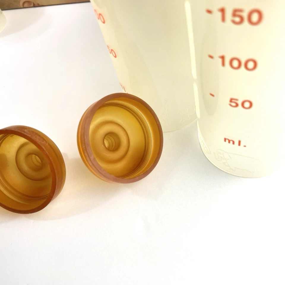 VTG Playtex Nurser Baby Bottle Lot Flat Top Latex Pull Over Nipples & Liners - Image 4 of 4