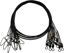 20pcs Fishing Wire Leaders Heavy Duty Stainless Steel Black Leader 