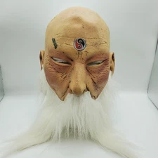 Vintage 2002 Paper Magic Group YIN YANG Old Man Rubber Mask White Beard PMG