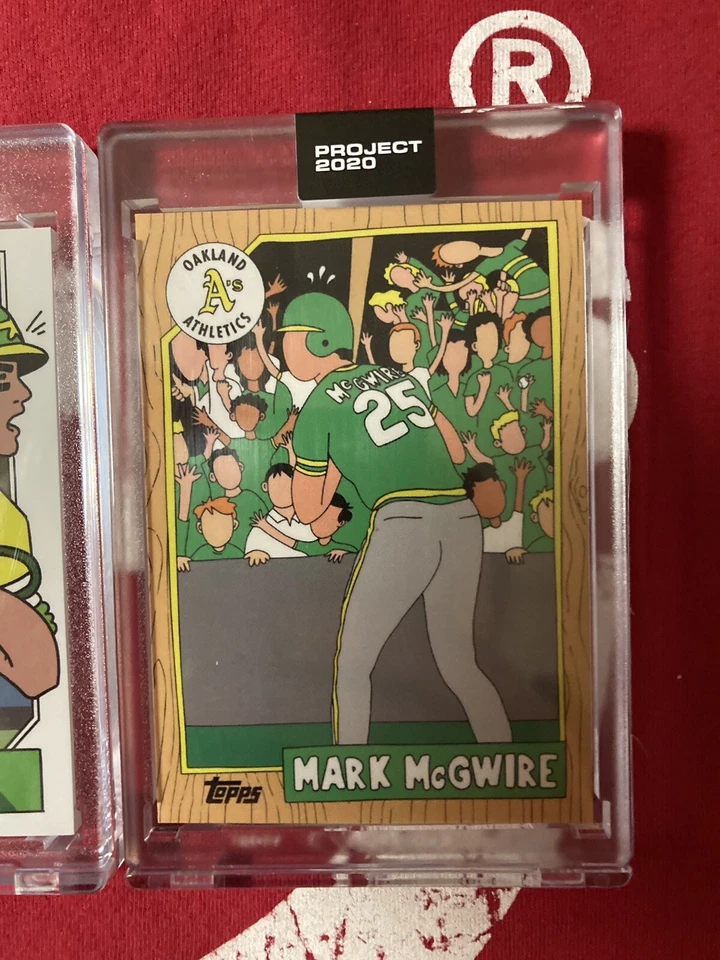 2020 Topps Project 2020 1987 Topps  Mark McGwire Ermsy #358 Fucci #134 LOT x2 - Image 2 of 4