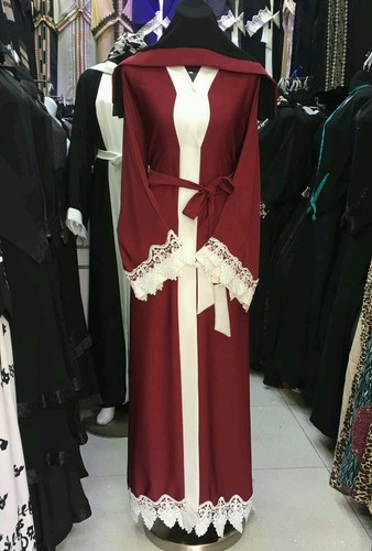 Neuf Ouvert Avant Abayas/Robe/Islamique Vêtement/Saoudien Femme Robe. Taille - Photo 5 sur 7