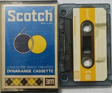 SCOTCH C-60 Used Vintage Dynarange Cassette Tape Made in Italy, COLLECTABLE