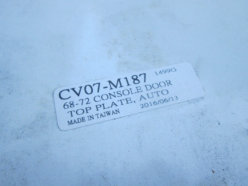 Placa superior de console para 1968-1972 Chevrolet Chevelle, El Camino automático - Imagem 2 de 4