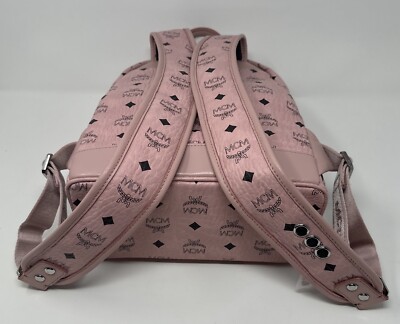 MCM WIZPAK SPEAKER RARE Stark Backpack Pink Small Soft Visetos