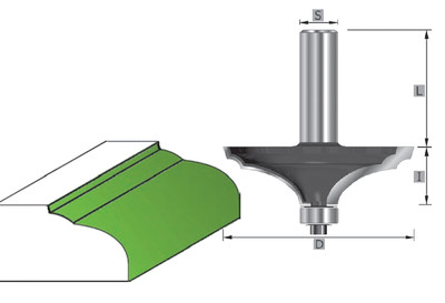 Produktbild von Edessö Cavettofräser HW-(HM) Mit Kugellager – Z=2, Schaft 6/8/12 Mm, SK1162, Für Holz