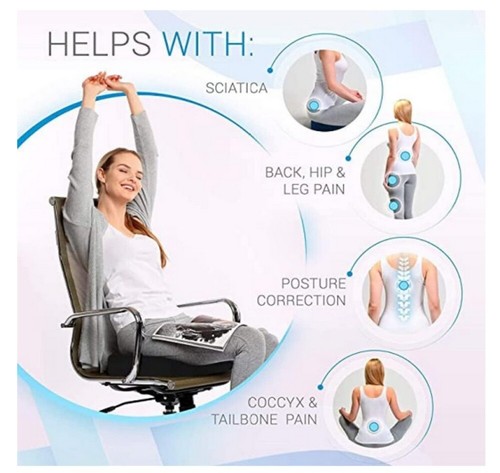 Sitzkissen Orthopädisch Memory-Schaum Sitzkissen Ergonomisches Steißbeinkissen. - Bild 13 von 20