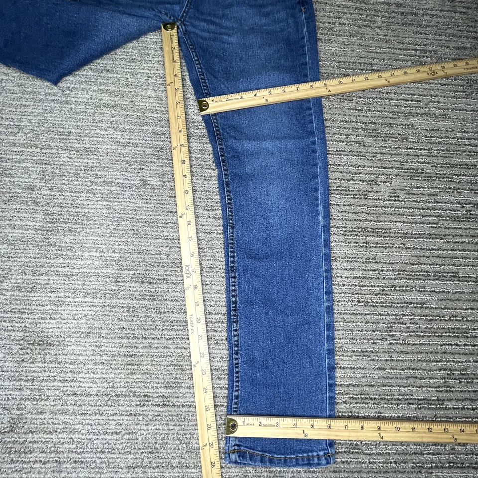 Jeans Calvin Klein Talla 16 Largos Niñas Jóvenes Ajustados Tiro Medio Denim Azul Foto 2 de 4