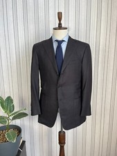 Ermenegildo Zegna Wool Silk Dark Brown Half Lined Blazer Jacket 40, EU 50