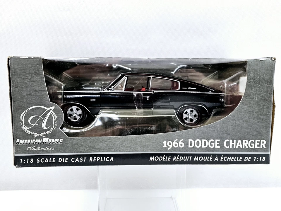 RC2 ERTL American Muscle Authentics 1966 Dodge Charger Black 1:18 New - Image 2 of 4
